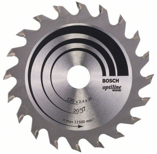 Bosch Blue Optiline Wood Circular Saw Blade 130 x2.4/1.4x20mm 20T