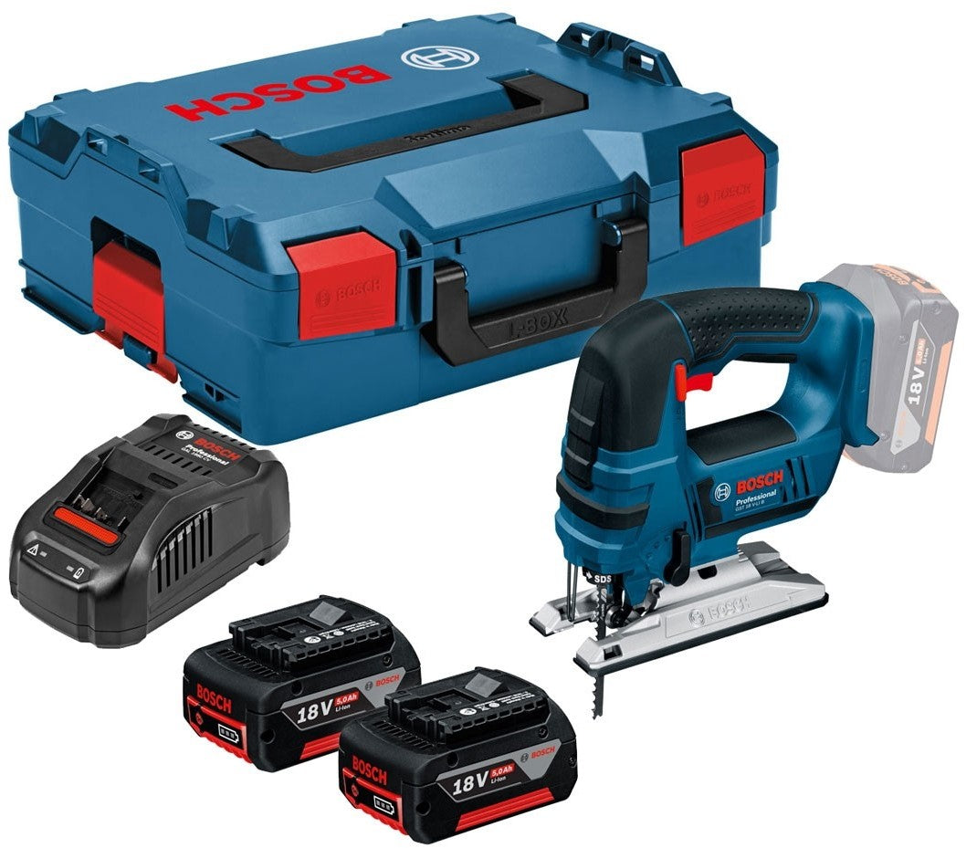 Bosch Blue GST 18 V-Li B Cordless Jigsaw 18V 5.0Ah Li-ion in L-Boxx - 06015A6103