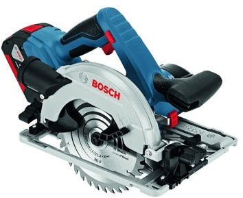 Bosch Blauw GKS 18 V-57 G Click & Go Accu Cirkelzaag 165mm 18V 5,0Ah Li-ion in L-BOXX