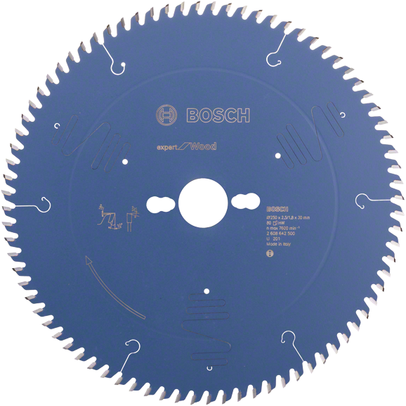 Bosch Blauw Expert for Wood Cirkelzaagblad 250x30mm 80T - 2608642500