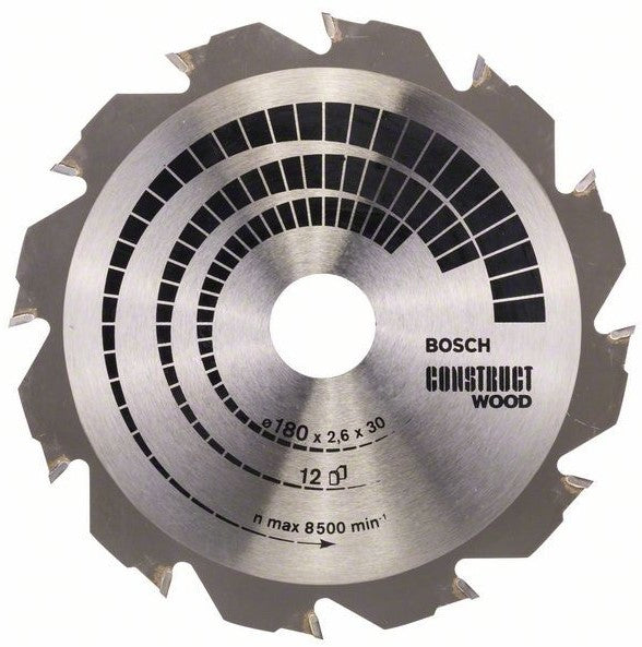 Bosch Blue Construct Wood Kreissägeblatt 180x2,6/1,6x20mm 12Z