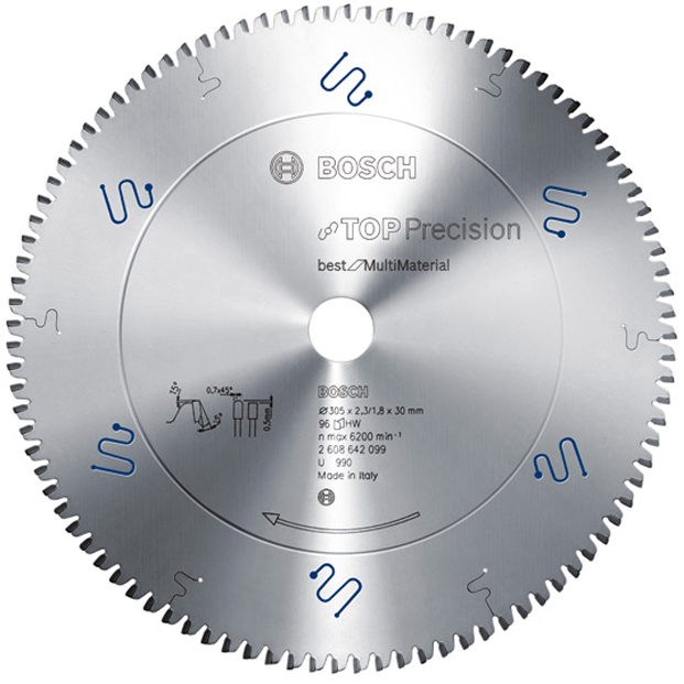 Bosch Blue Top Precision Best for Multi Material Circular Saw Blade 254x30mm 80T