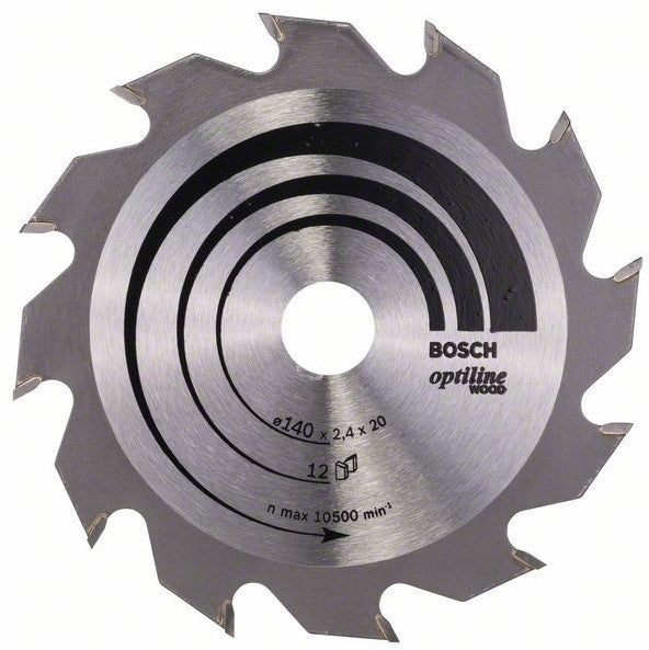 Bosch Blue Optiline Wood Circular Saw Blade 140x2.4/1.4x20mm 12T
