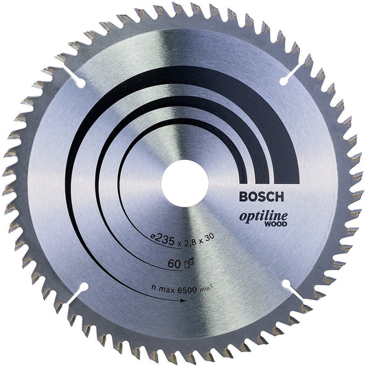 Bosch Blauw Optiline Wood Cirkelzaagblad 235x2.8.1.8x30mm 60T