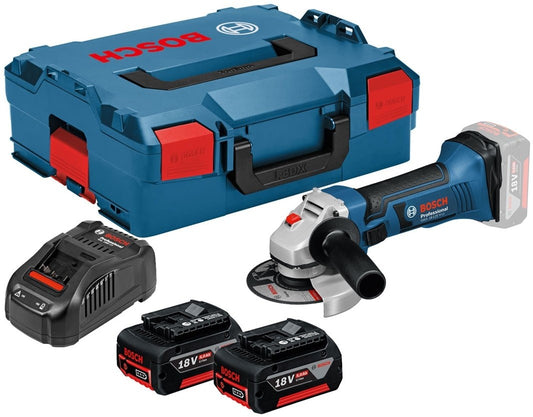 Bosch Blauw GWS 18-125 V-Li Accu Haakse Slijper 18V 5.0Ah in L-Boxx - 060193A30L