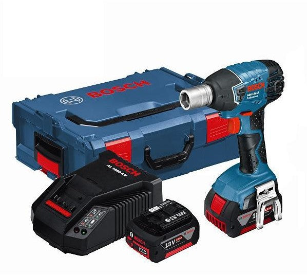 Bosch Blue GDS 18 V-LI Cordless impact wrench 18V 4.0Ah Li-ion in L-BOXX