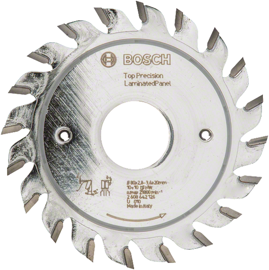 Bosch Blauw Top Precision Laminated Panel Voorritsblad 80x20mm 20T