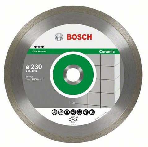 Bosch Best for Ceramic Diamant-Trennscheibe 200 Millimeter 25,40 Millimeter BOS-2608602636