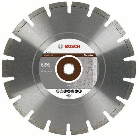 Bosch Professional for Abrasive Diamantdoorslijpschijf 350 millimeter 20/25,40* millimeter BOS-2608602621