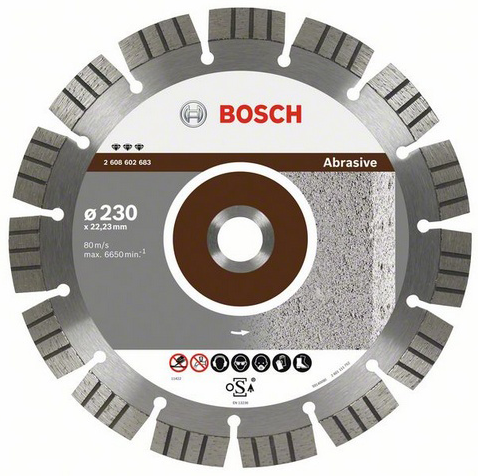 Bosch Best for Abrasive Diamond Cutting Disc 180 millimeters 22.23 millimeters BOS-2608602682