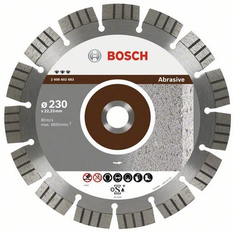 Bosch Best for Abrasive Diamond cutting disc 230 millimeters 22.23 millimeters BOS-2608602683