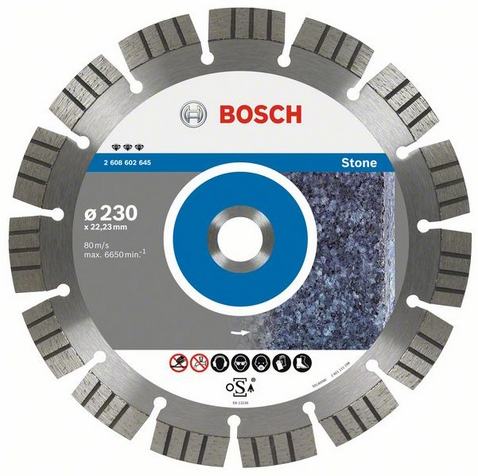 Bosch Best for Stone Diamanttrennscheibe 115 Millimeter 22,23 Millimeter BOS-2608602641