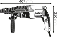 Bosch Blauw GBH 2-26 F Boorhamer 830W in Koffer + 5 SDS-Plus Boren