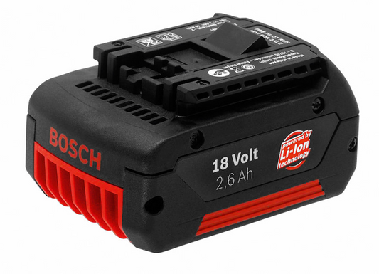 Bosch Blue 18 V Plug-In-Akkupack 2,6 Amperestunden Akkukapazität HD-Anwendung