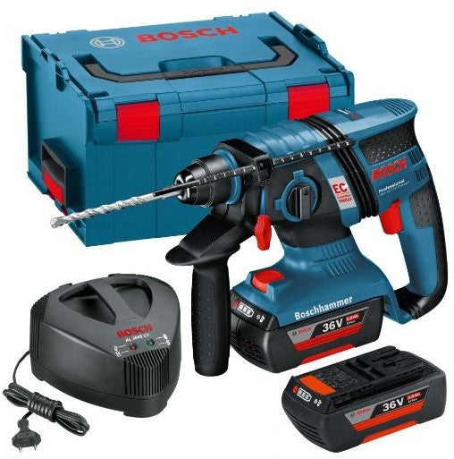 Bosch Blue GBH 36 V-EC Kompakter Akku-Bohrhammer SDS-PLUS 1,8J 430W 36V 2,0Ah Li-Ion in L-BOXX - 0611903R0H