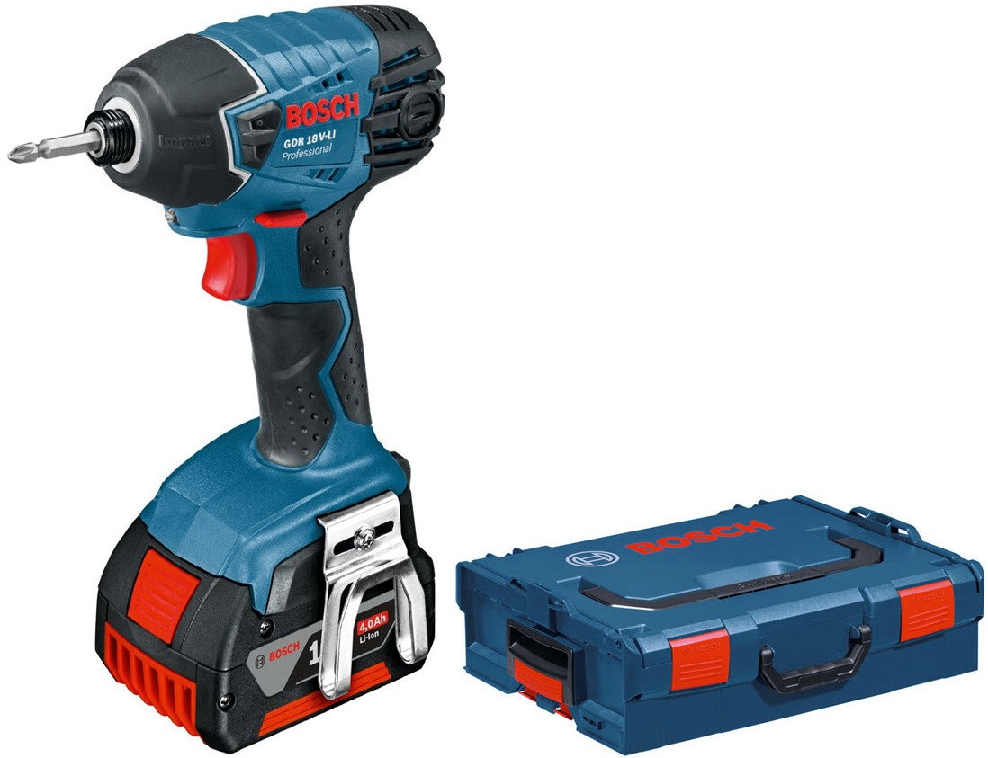 Bosch Blauw GDR 18 V-LI Accu Slagschroevendraaier 18V 4,0Ah Li-ion in L-BOXX