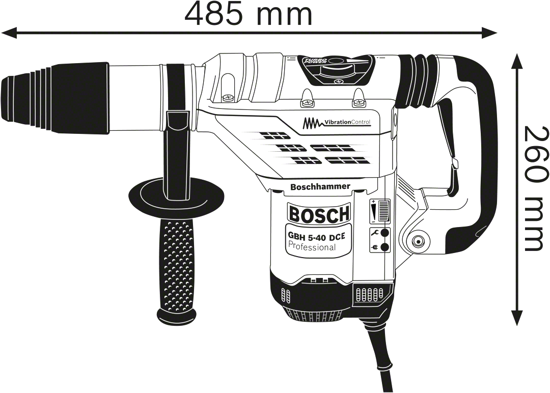 Bosch GBH 5-40 DCE Boorhamer SDS-MAX - 0611264000