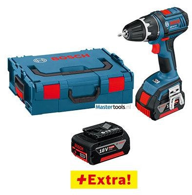 Bosch Blue GSR 18 V-Li Cordless Drill Driver 3x 18V 4.0Ah Li-ion in L-Boxx