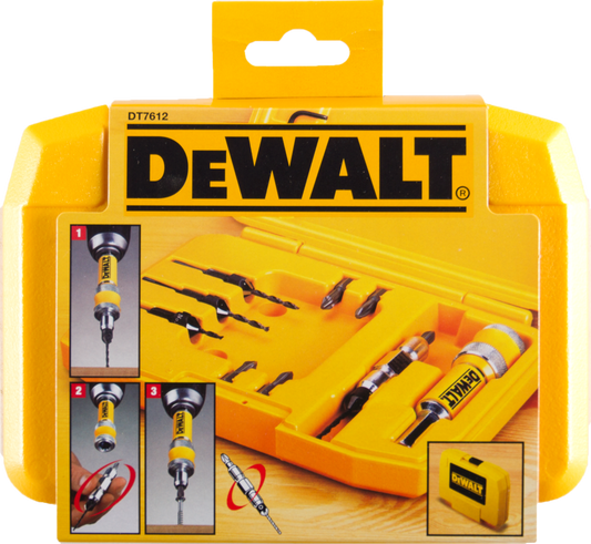 DT7612 10 Piece Drill &amp; Bit Set in Tough Case