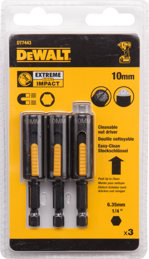 DT7443 IMPACT magnetic hex socket 13 millimeter DEW-DT7443-QZ