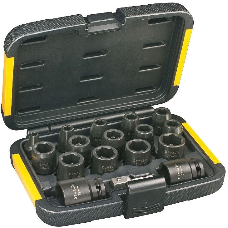 DT7506 Slagmoersleutel doppenset 17-dlg.
