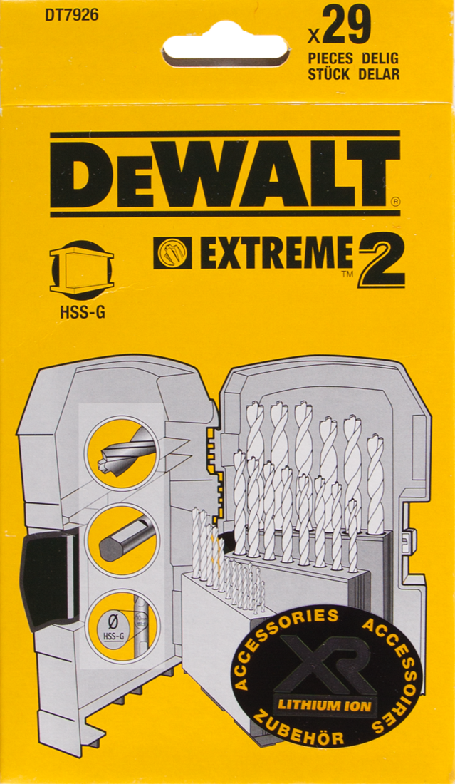 DT7926 29-delige Metaalborenset in Tough Case