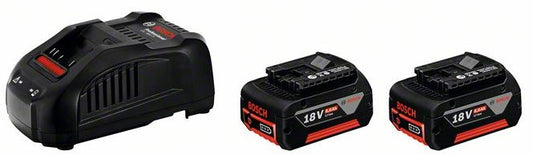 Bosch Blue Battery Starter Set 2x 18V 6.0Ah Li-ion Battery + Quick Charger GAL 1880 CV -1600A00B8L