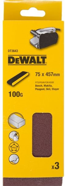 DT3643 P100 Schleifband 75x457mm VE=3
