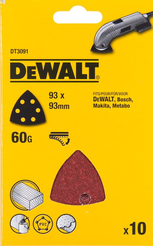 DT3091 P60 Delta-Schleifpapier VE=10