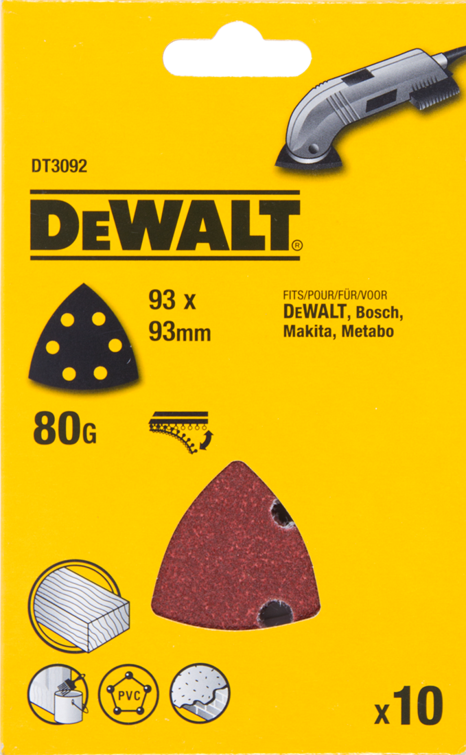 DT3092 P80 Deltaschuurpapier VE=10