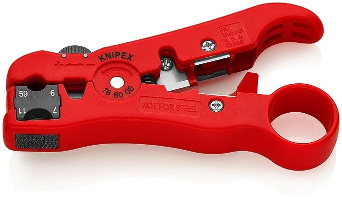Knipex 16606SB Abisolierzange geeignet für Koax- und Datenkabel