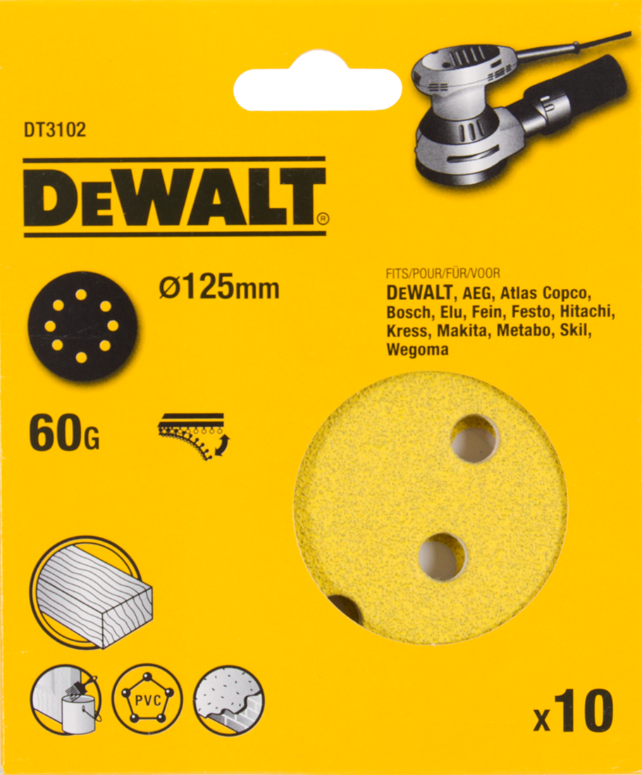 DT3102 P60 Schuurschijf 125mm VE=10