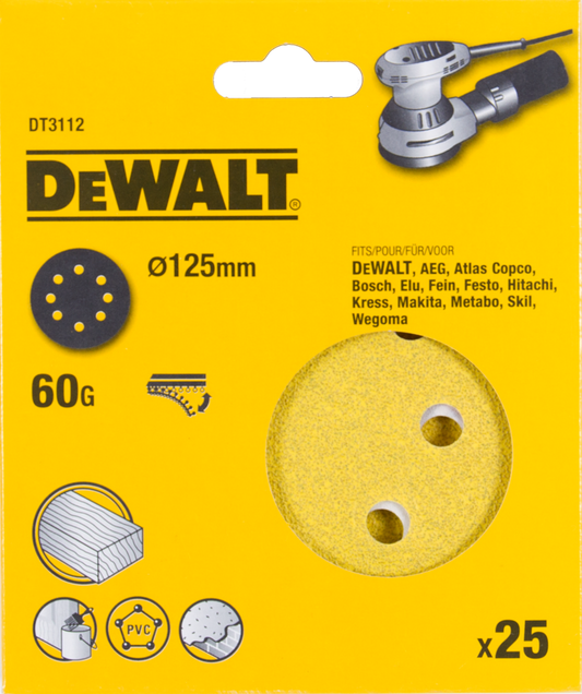 DT3112 P60 Schleifteller 125mm VE=25