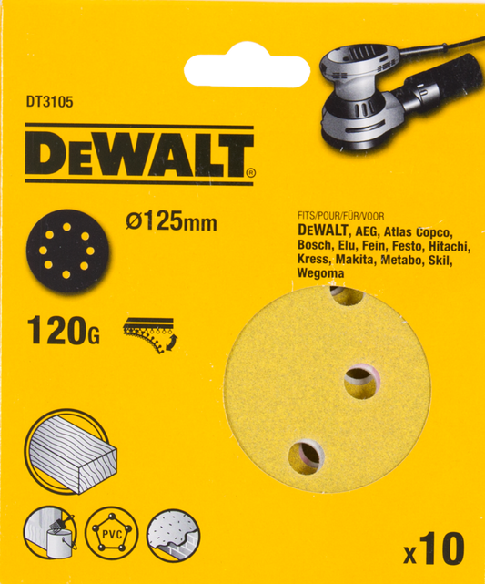 DT3105 P120 Schleifteller 125mm VE=10
