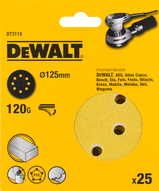 DT3115 P120 Schleifscheibe 125mm VE=25
