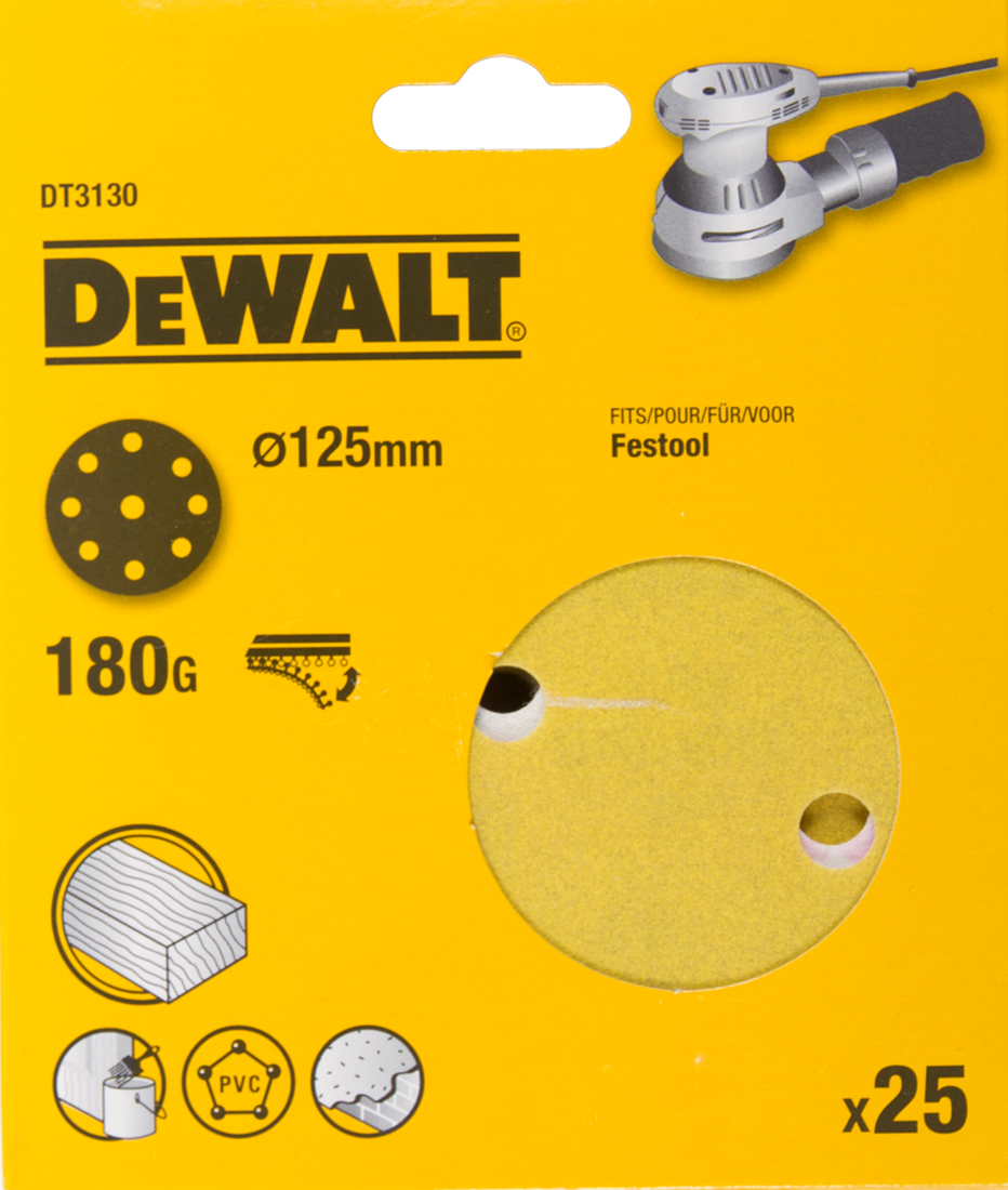 DT3130 Schuurschijf 125 millimeter DEW-DT3130-QZ