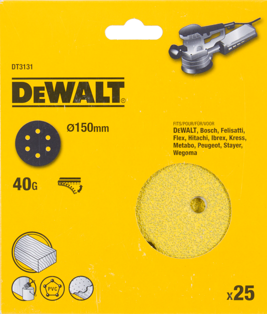 DT3131 P40 Schuurschijf 150mm VE=25