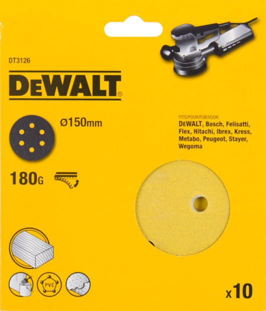DT3126 P180 Schuurschijf 150mm VE=10