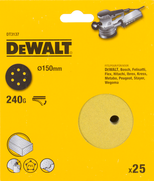 DT3137 P240 Schuurschijf 150mm VE=25