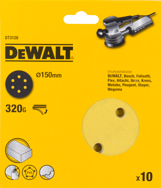 DT3128 P320 Schuurschijf 150mm VE=10