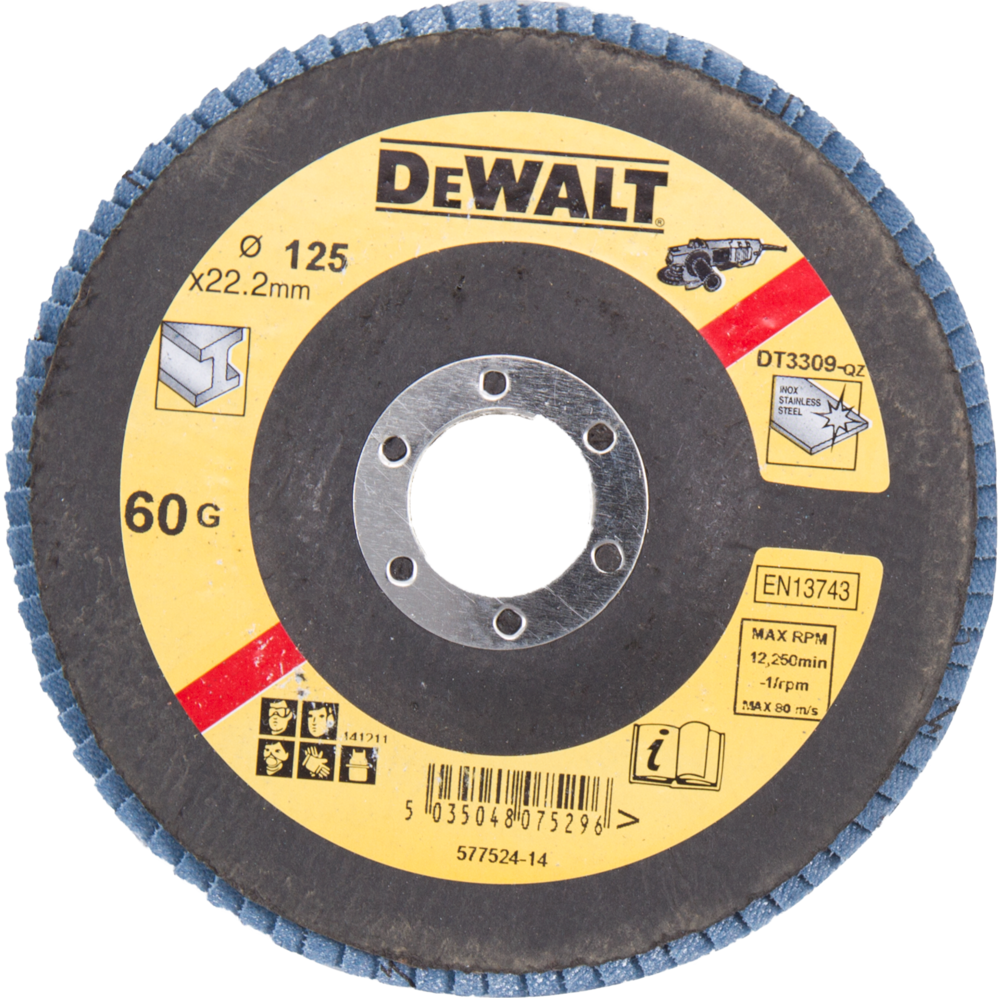 DT3309 Lamellen schuurschijf 125 millimeter DEW-DT3309-QZ