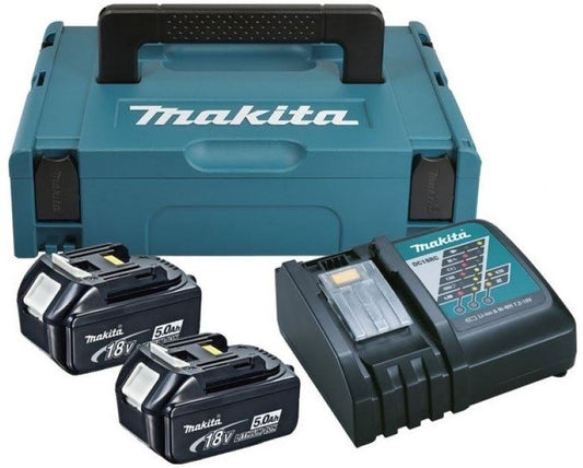 Makita Power Kit 2x 18V 5.0Ah Akkus und 1x DC18RC Ladegerät in Mbox