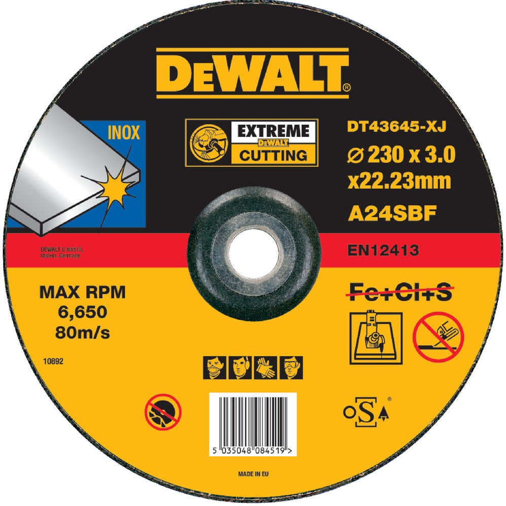 DT43645 Trennscheiben EXTREM Senkkopf, Edelstahl 230 Millimeter DEW-DT43645-XJ