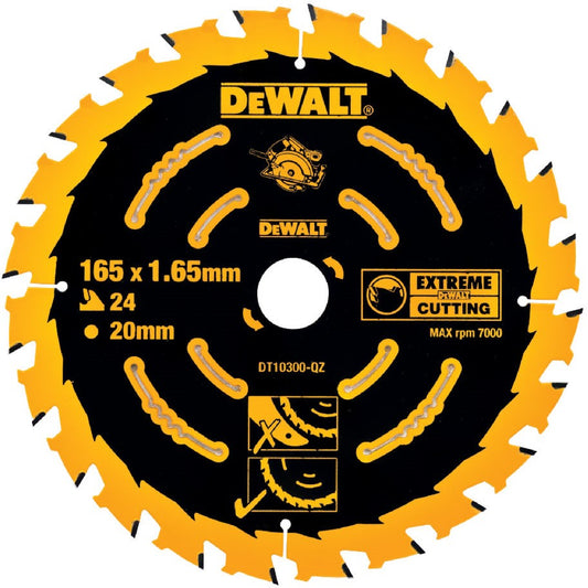 DT10300 Cirkelzaagblad Extreme 165x1.65x20mm 24T