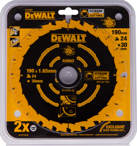 DT10304 Cirkelzaagblad Extreme 190x30mm 24T