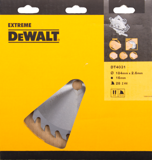 DT4031 Cirkelzaagblad Extreme 184x1.8x16mm 28T