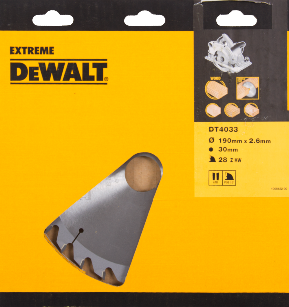 DT4033 Kreissägeblatt ATB 190x1,8x30mm 28T Universal