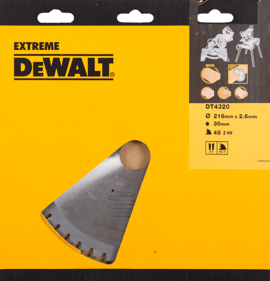 DT4320 Cirkelzaagblad 216x30mm 48T ATB Universeel