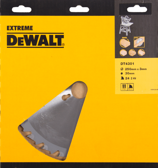 DT4301 Cirkelzaagblad Extreme 250x2.2x30mm 24T