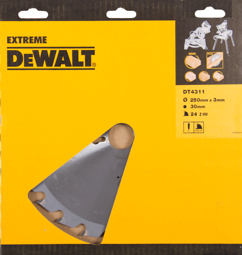 DT4311 Circular saw blade FT 250x3x30mm 24T Fast longitudinal cuts